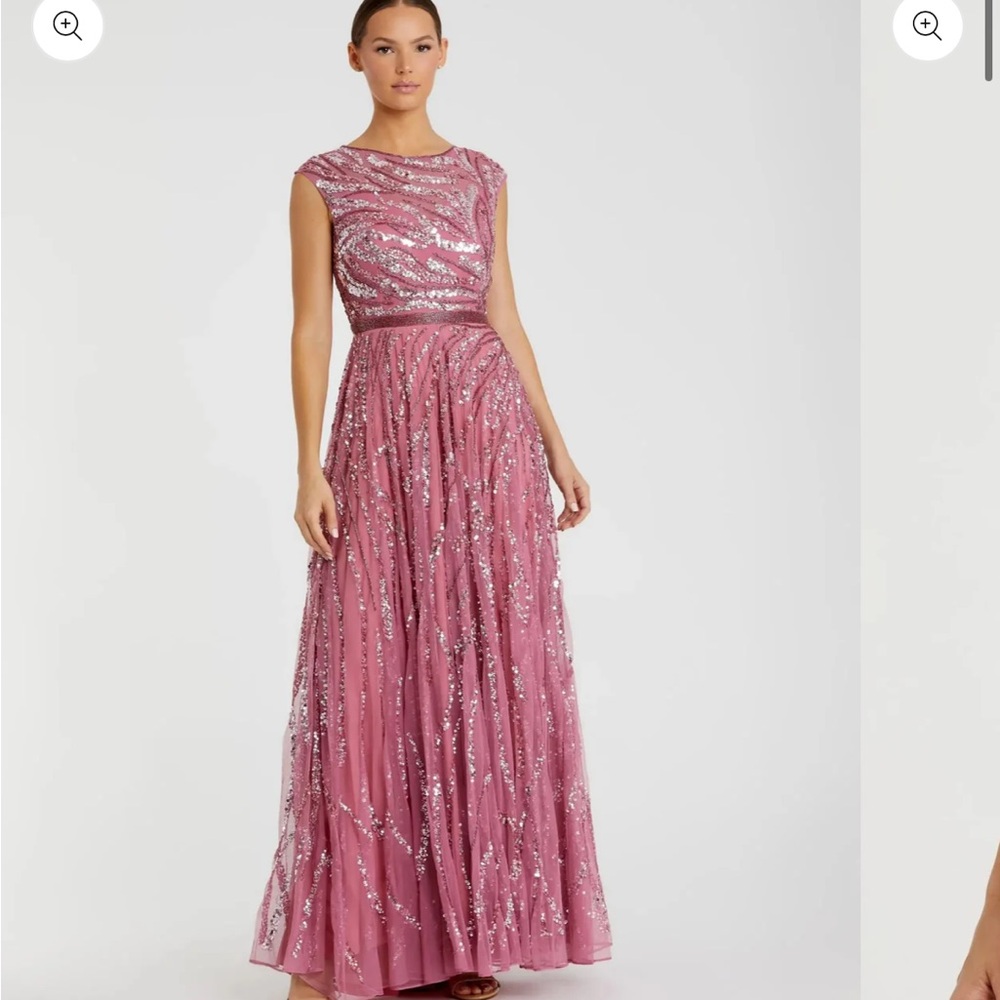 Mac Duggal Pink Sequin Gown